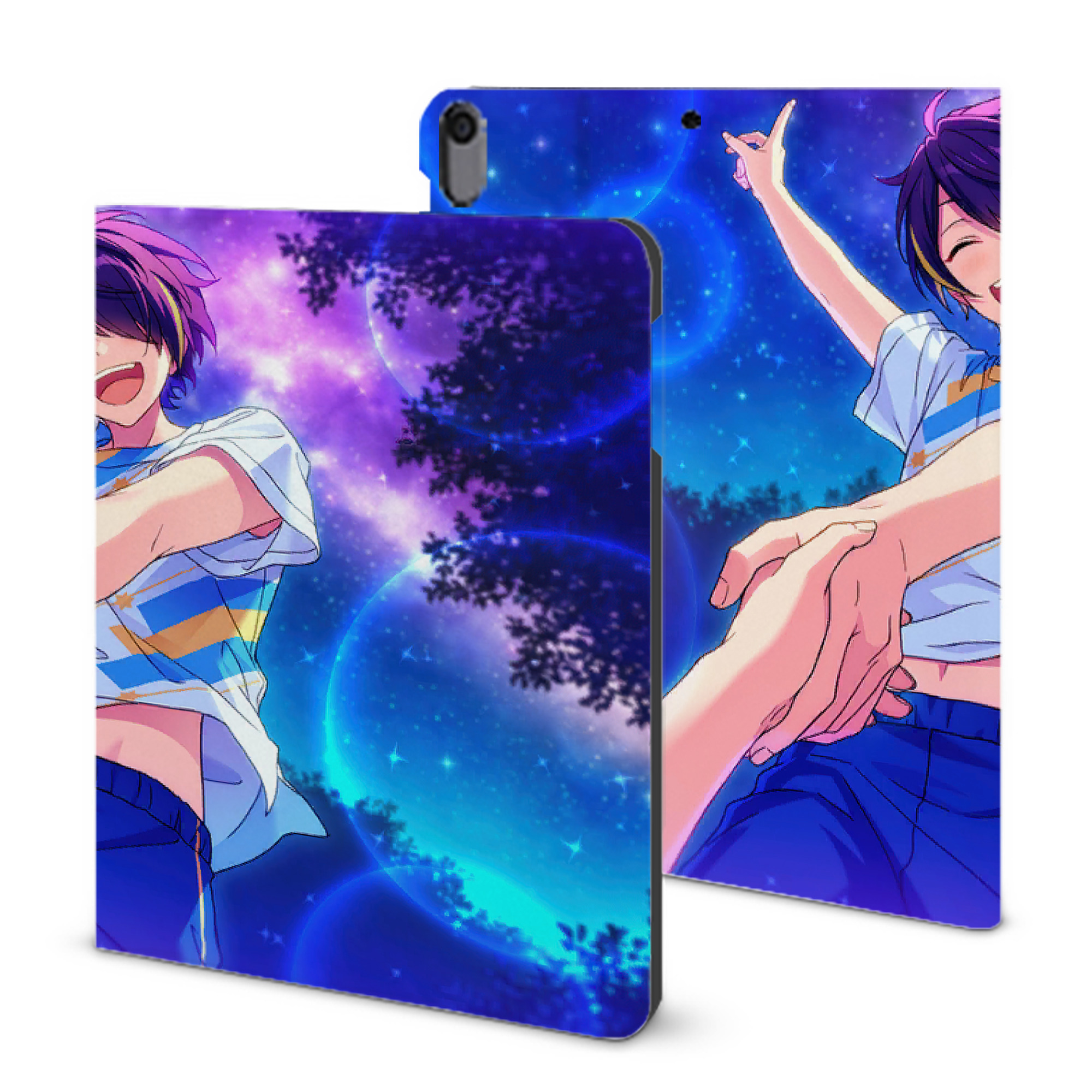 （画像用） あんさんぶるスターズ! Ensemble Stars IPad ケース ブック型 PUレザー TPU 耐衝撃 軽量 薄型 ペン収納なし 全面保護 IPad 各モデル対応